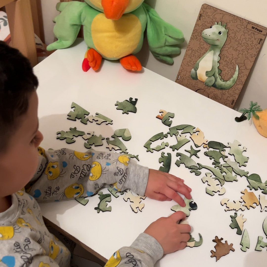 Dino - Çocuk Ahşap Puzzle