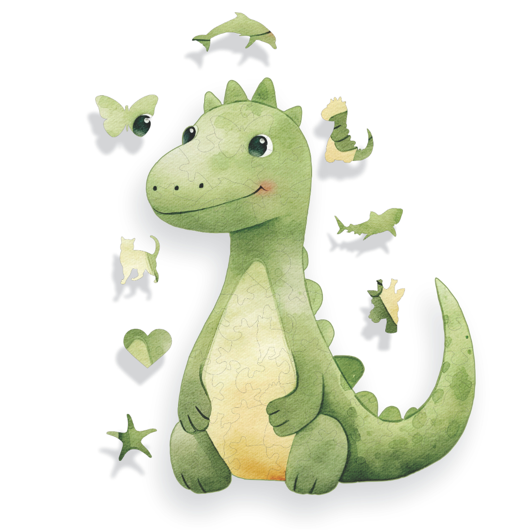Dino - Çocuk Ahşap Puzzle