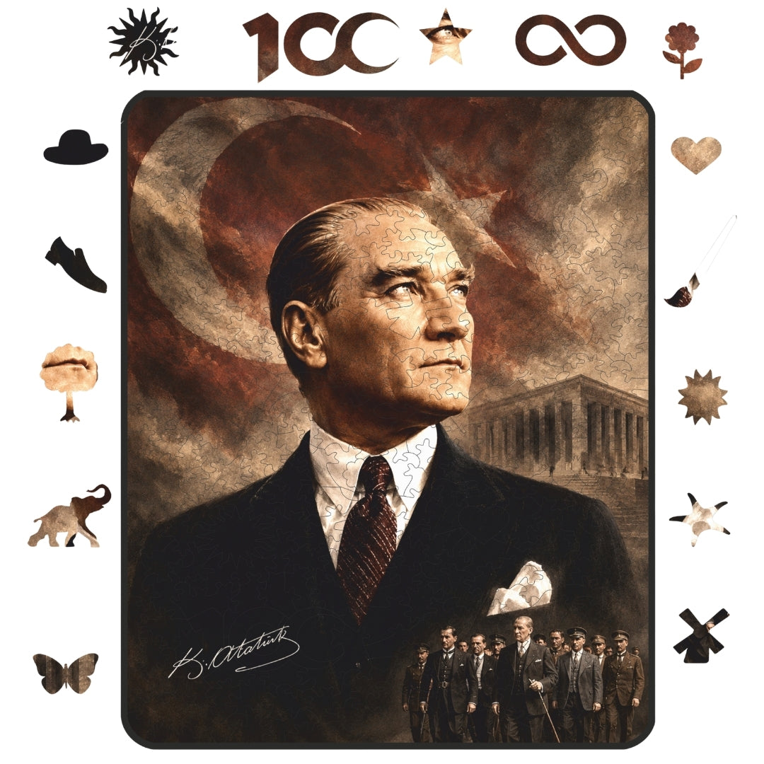 Cumhuriyet - Ahşap Puzzle