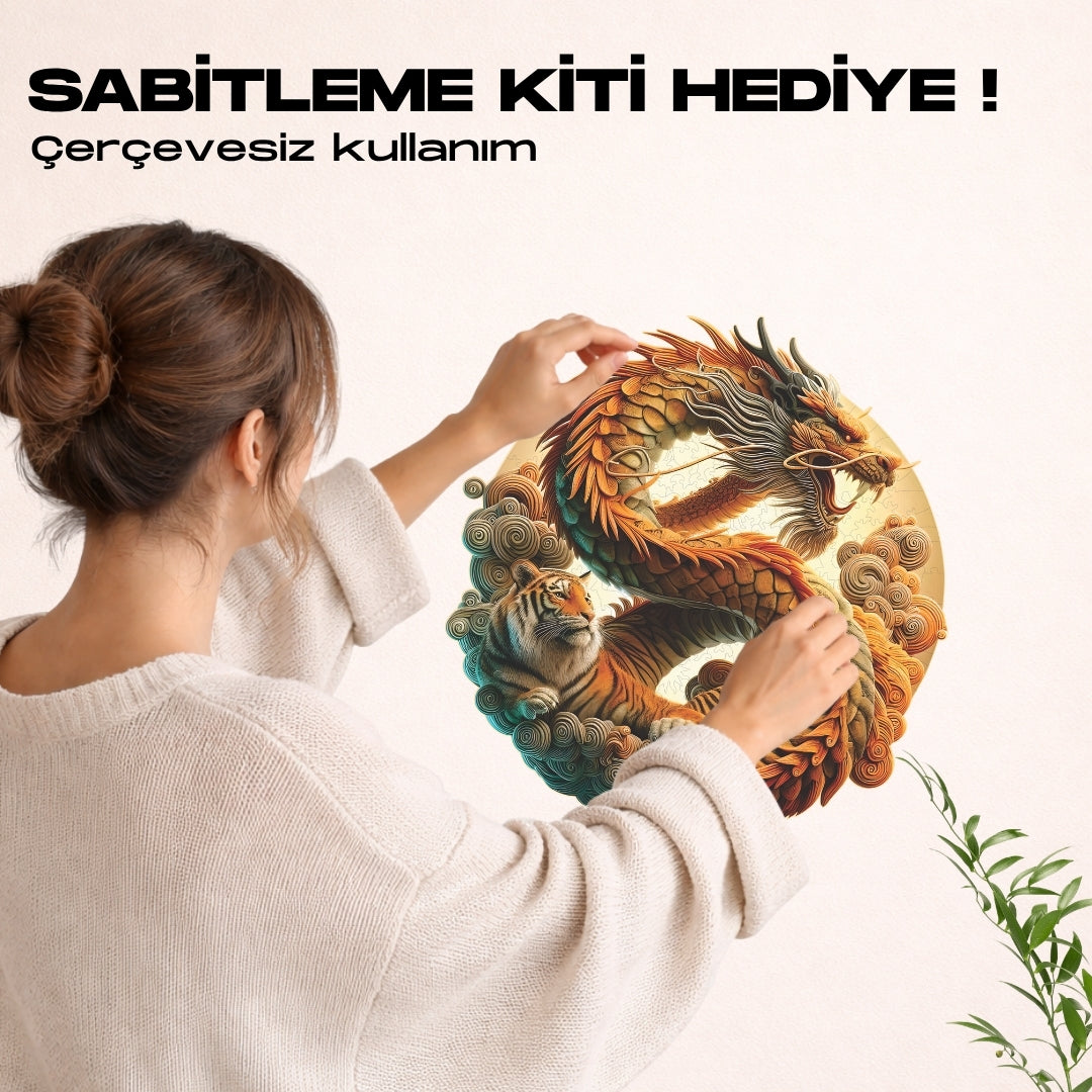 Kaplan ve Ejderha - Ahşap Puzzle