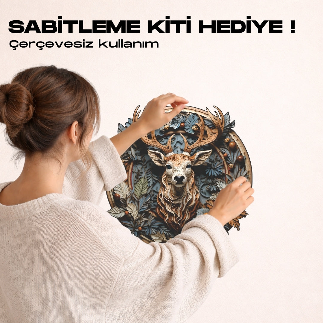 Geyik V2 - Ahşap Puzzle