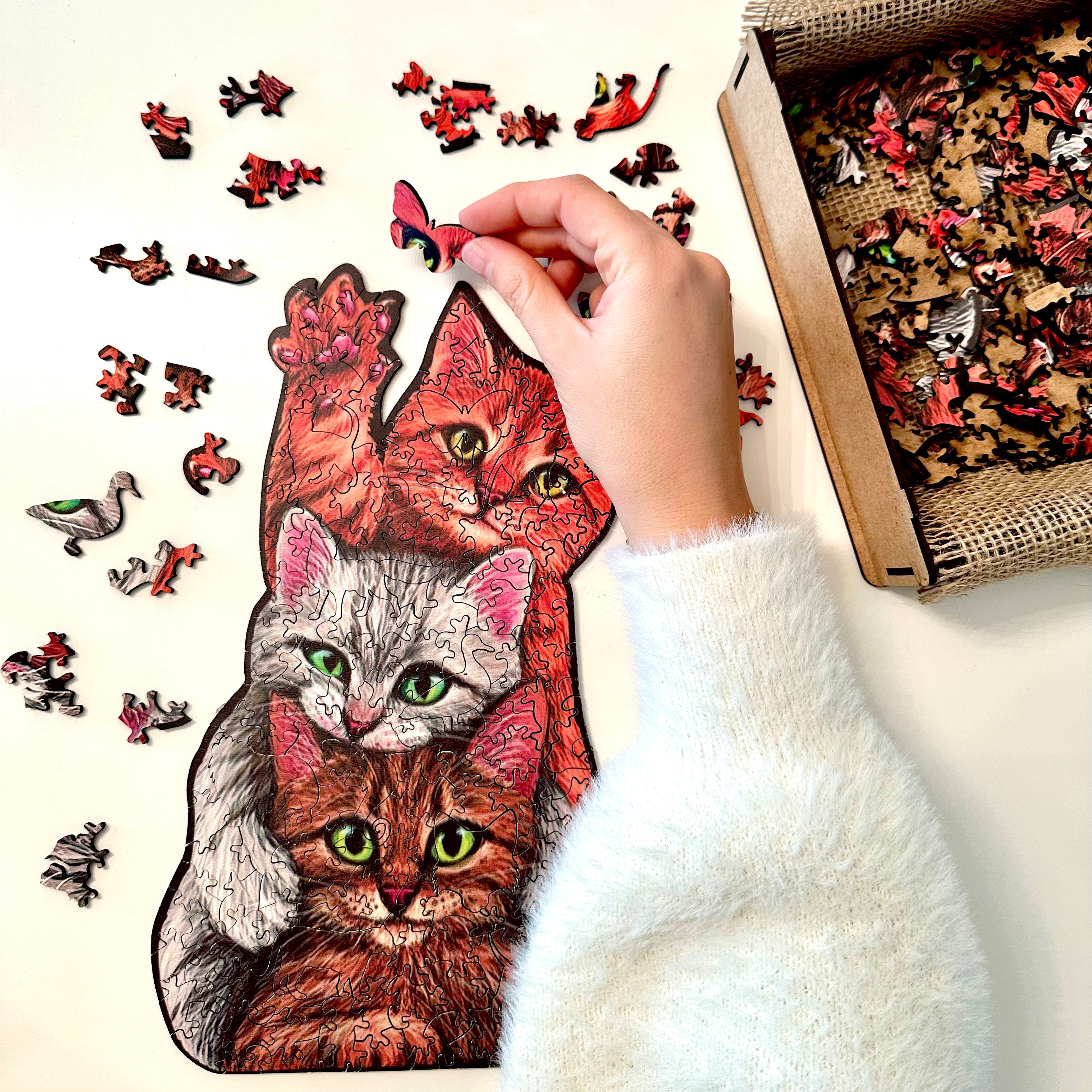 3 Kedi - Ahşap Puzzle