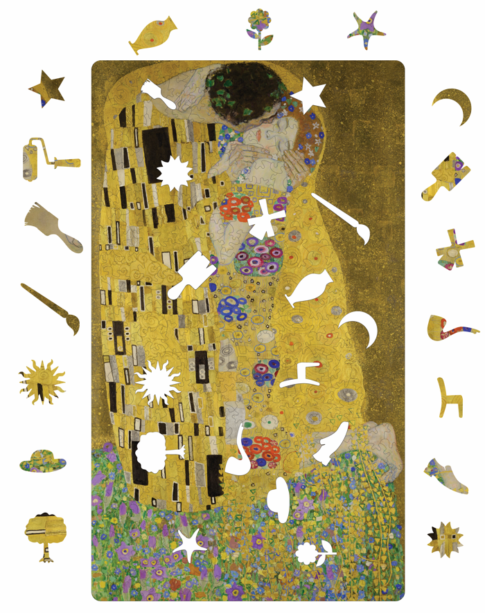 The Kiss by Gustav Klimt - Ahşap Puzzle