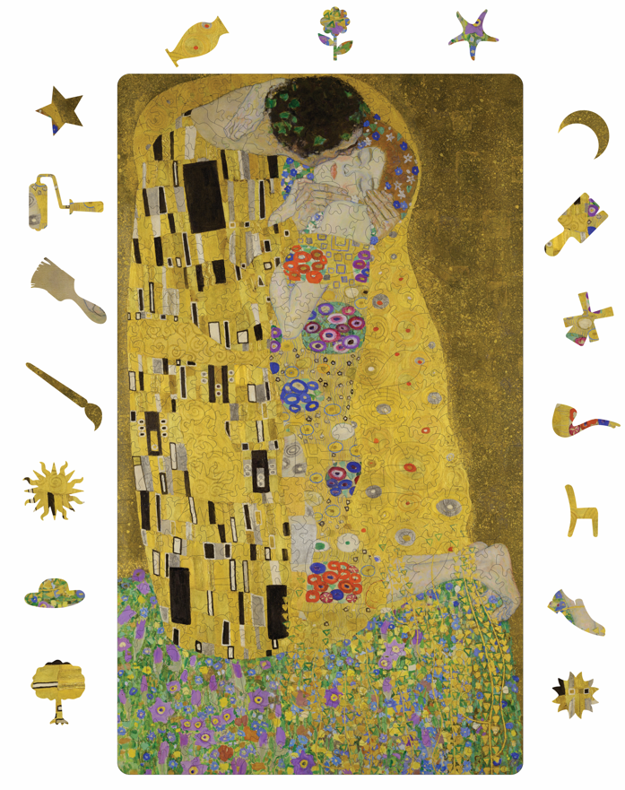 The Kiss by Gustav Klimt - Ahşap Puzzle