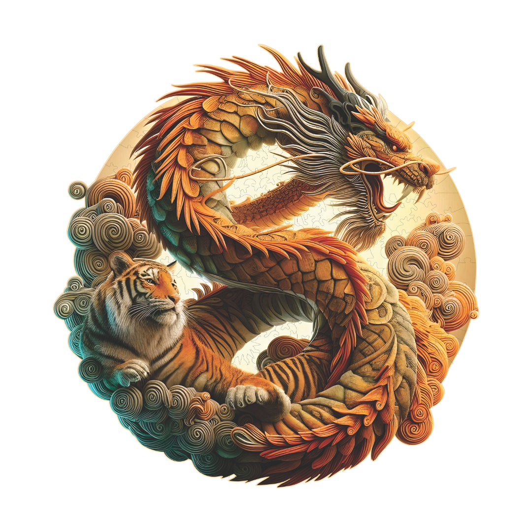 Kaplan ve Ejderha - Ahşap Puzzle