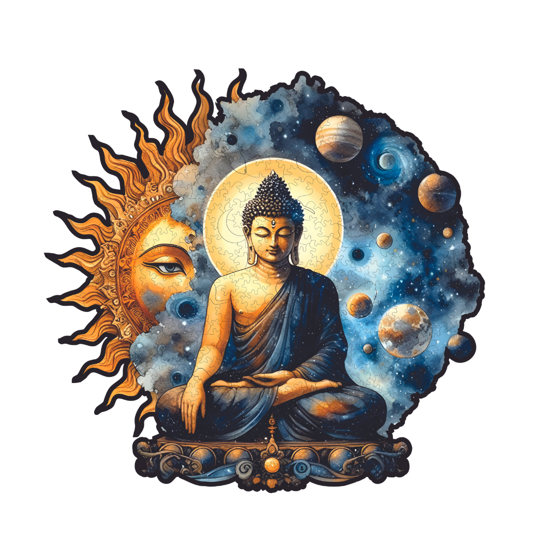 Evrensel Işık Buda- Ahşap Puzzle