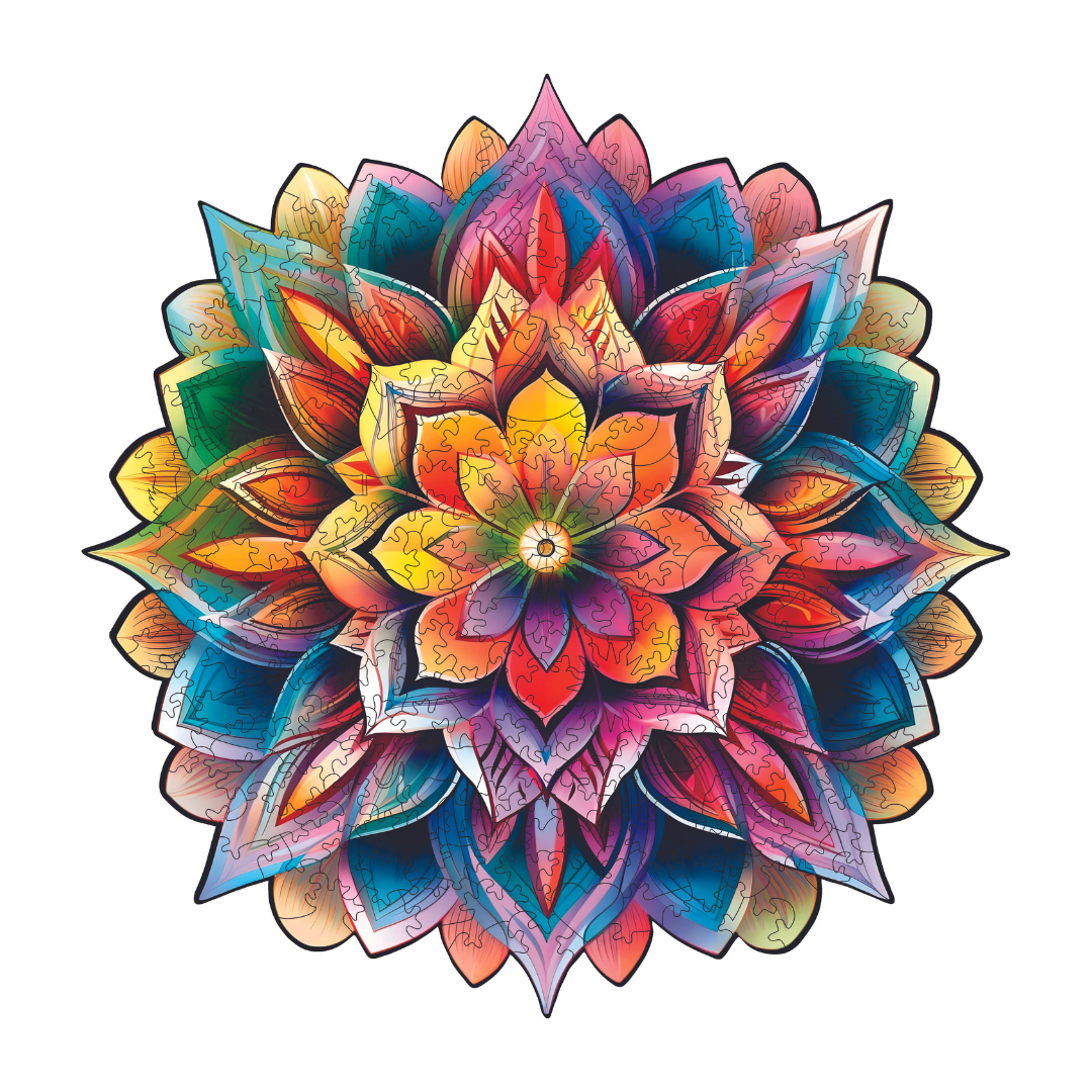 Mandala: Renklerin Dansı - Ahşap Puzzle
