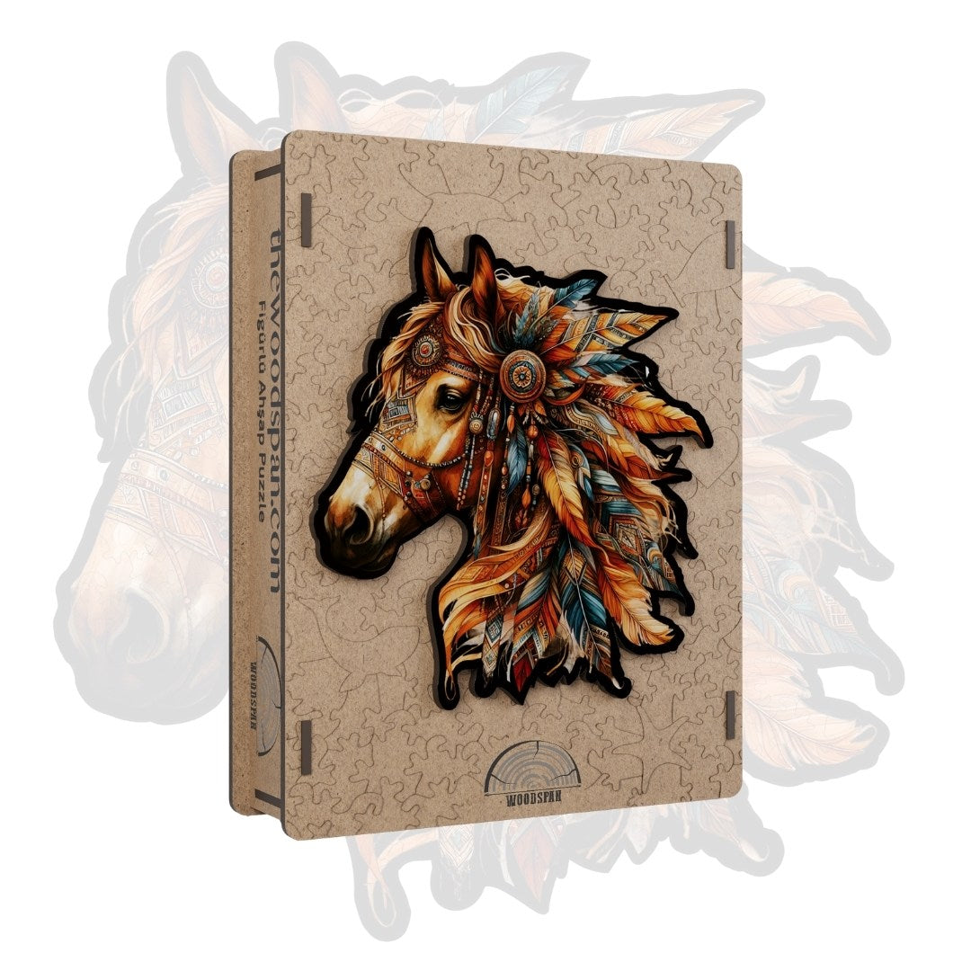 Bohem At - Ahşap Puzzle