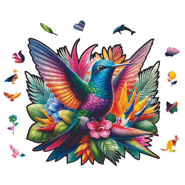 Hummingbird (Sinek Kuşu) - Ahşap Puzzle