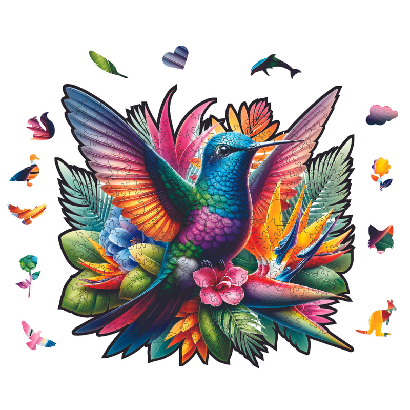 Hummingbird (Sinek Kuşu) - Ahşap Puzzle