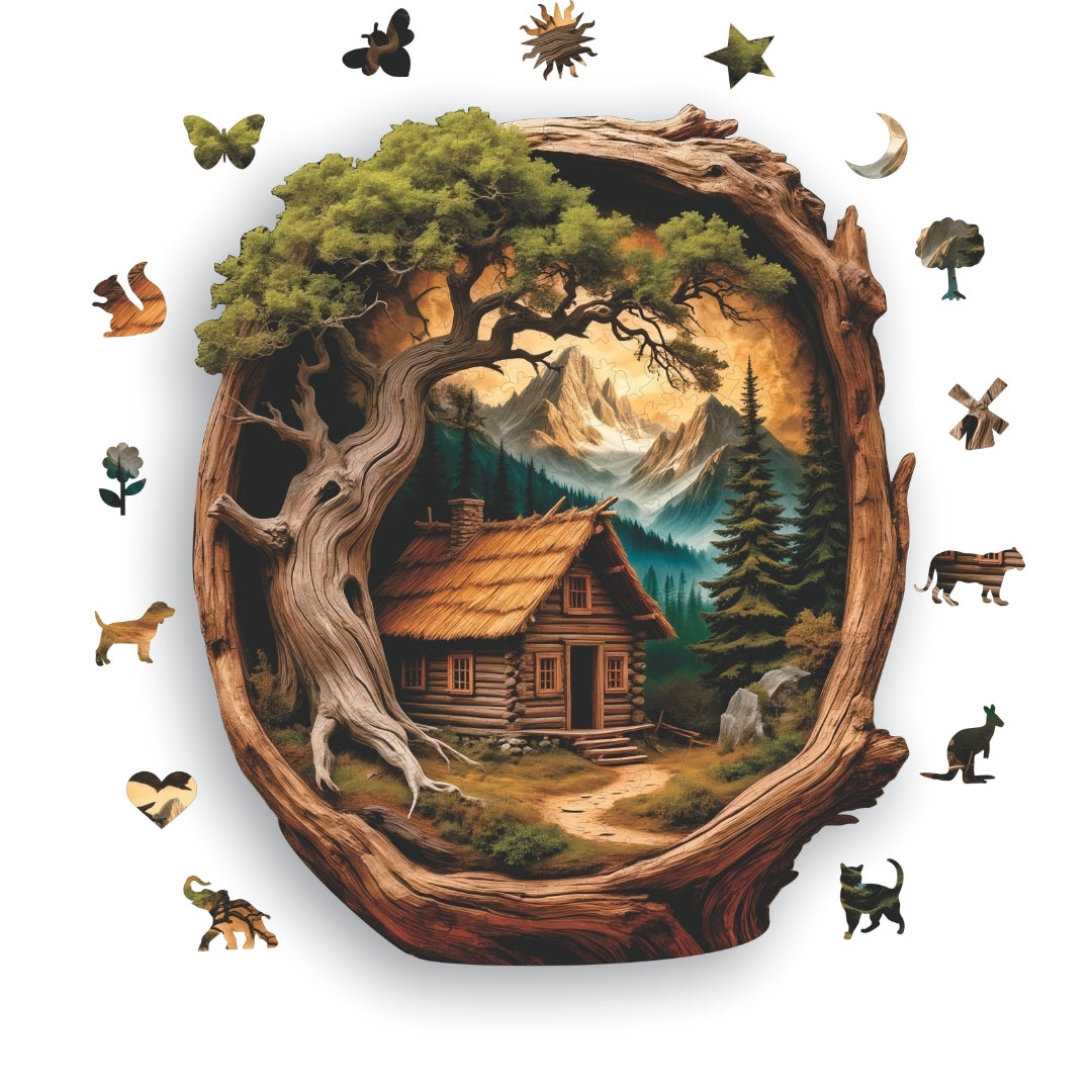 Ağaç Ev - Ahşap Puzzle