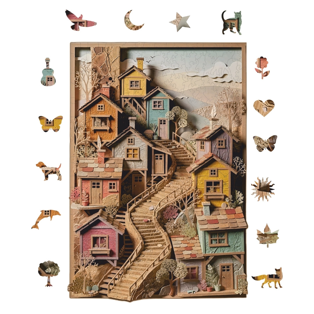 Masal Sokağı - Ahşap Puzzle