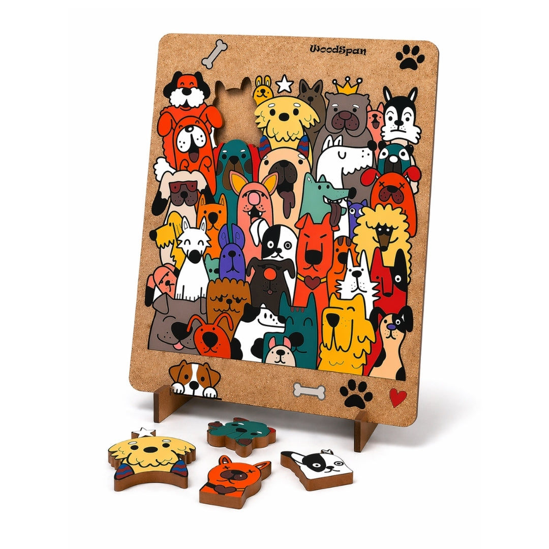 Pati Mozaiği - Standlı Ahşap Puzzle