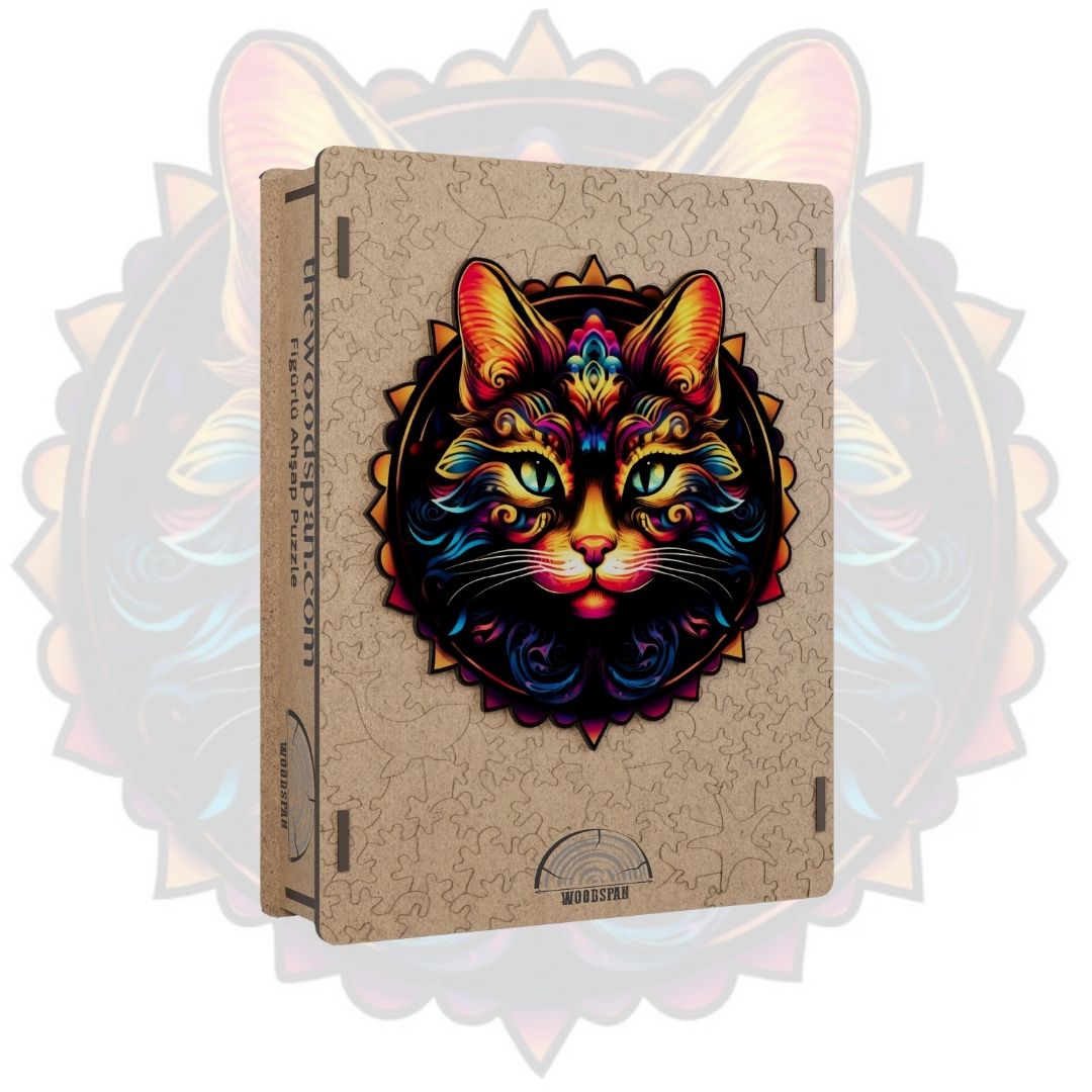 Mistik Kedi - Ahşap Puzzle